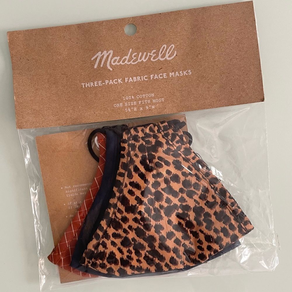 NWT Madewell 3-Pack Assorted Face Masks